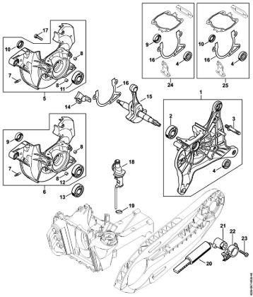 Trennschleifer (TS) TS 410 Kurbelgehäuse der Marke Stihl