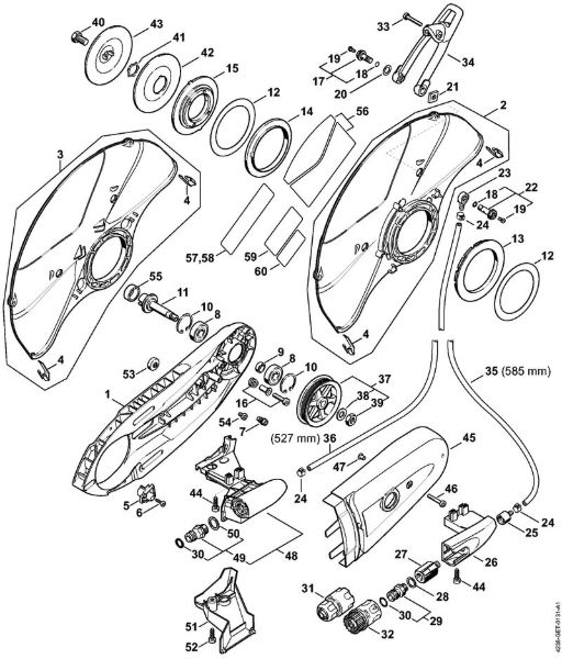 Trennschleifer (TS) TS 410-A Anschlussstück, Schutz TS 410 der Marke Stihl