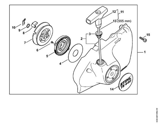 Trennschleifer (TS) TS 440-A Anwerfvorrichtung der Marke Stihl