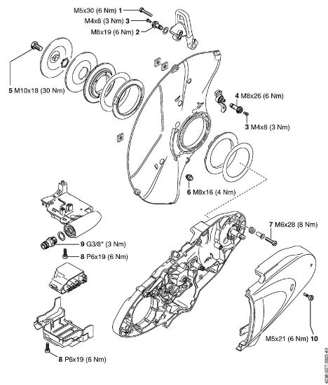 Trennschleifer (TS) TS 440-A Anziehdrehmomente der Marke Stihl