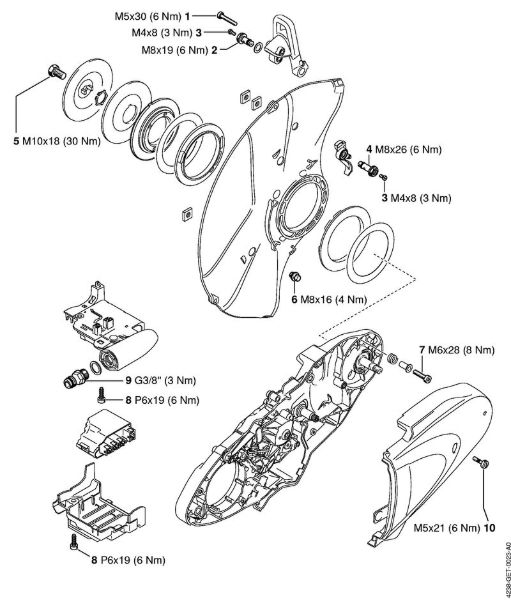 Trennschleifer (TS) TS 440-A Anziehdrehmomente der Marke Stihl