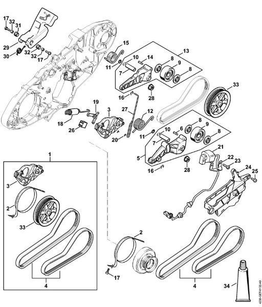 Trennschleifer (TS) TS 440-A Bremseinrichtung der Marke Stihl