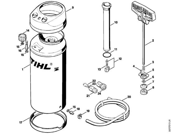 Trennschleifer (TS) TS 460 Druckwasserbehälter der Marke Stihl