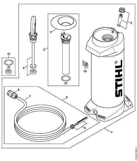 Trennschleifer (TS) TS 460 Druckwasserbehälter der Marke Stihl
