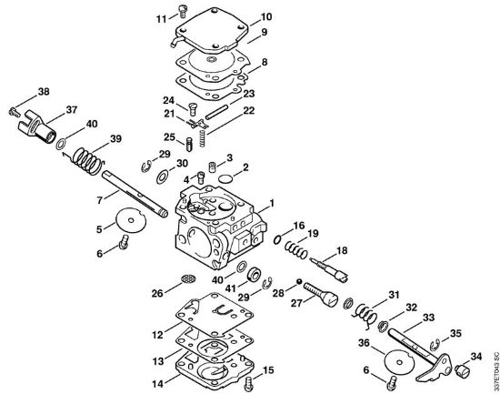 Trennschleifer (TS) TS 460 Vergaser HS-275 der Marke Stihl