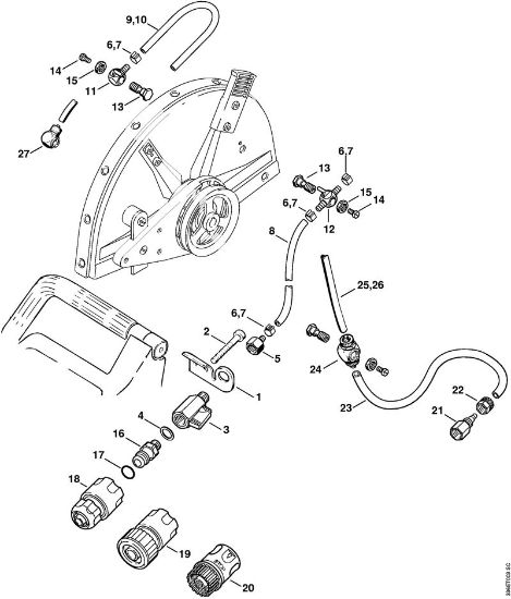 Trennschleifer (TS) TS 510 Wasseranschluss der Marke Stihl
