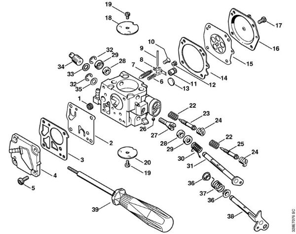 Trennschleifer (TS) TS 760 Vergaser HS-280, HS-281 der Marke Stihl