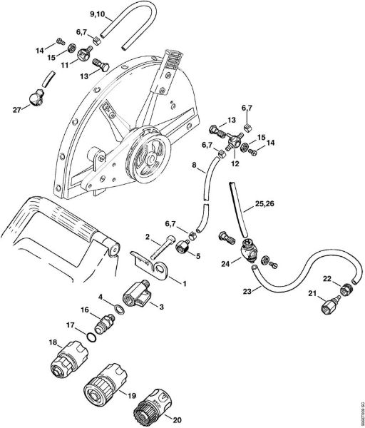 Trennschleifer (TS) TS 760 Wasseranschluss der Marke Stihl