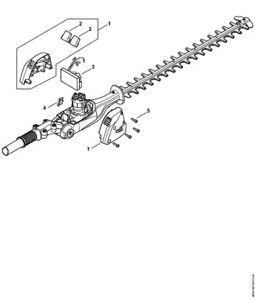 Akku-Heckenschneider (HLA) HLA 65 Motorgehäuse, Elektronikmodul der Marke Stihl