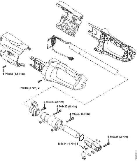 Akku-Heckenschneider (HLA) HLA 85 Anziehdrehmomente der Marke Stihl