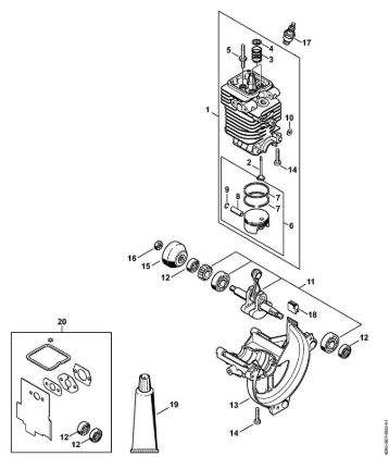 Heckenschneider (HL) HL 100 Zylinder, Kurbelwanne der Marke Stihl