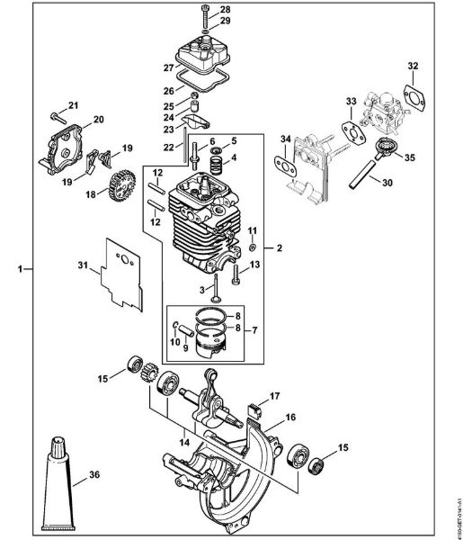 Heckenschneider (HL) HL 100 K Triebwerk Ã˜ 40 mm der Marke Stihl