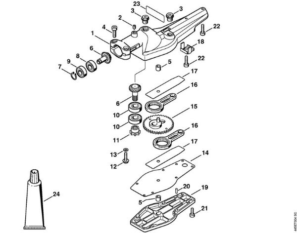 Heckenschneider (HL) HL 45 Getriebe 0Â° der Marke Stihl
