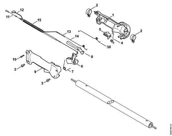 Heckenschneider (HL) HL 75 Handgriff (24.2002) der Marke Stihl