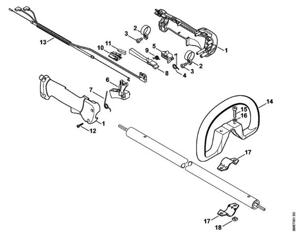 Heckenschneider (HL) HL 75 K Handgriff der Marke Stihl