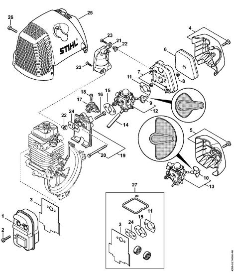 Heckenschneider (HL) HL 95 Schalldämpfer, Luftfilter der Marke Stihl
