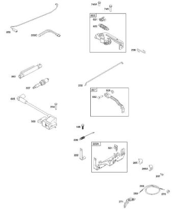 B&S - 08â  08P502-0013-H1 B - Magnetanker, Bedienelemente, elektrische Anlage, Reglerfeder, Zündung, Zündkerze der Marke Stihl