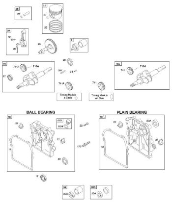 B&S - 09â  091212-1381-E1 C - Nockenwelle, Kurbelgehäuseabdeckung/-sumpf, Kurbelwelle, Kolben/Kolbenringe/Pleuel der Marke Stihl