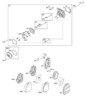 B&S - 09â  093J02-0036-H1 A - Luftfilter, Zylinderkopf der Marke Stihl