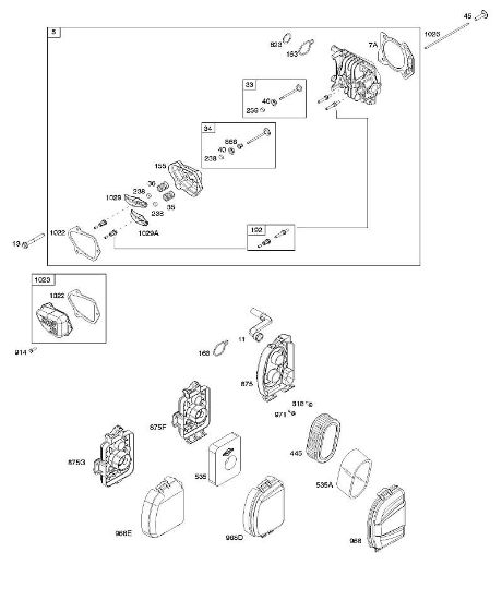 B&S - 09â  093J02-0062-H1 A - Luftfilter, Zylinderkopf der Marke Stihl