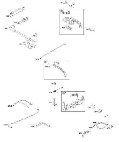 B&S - 09â  093J02-0062-H1 B - Magnetanker, Bedienelemente, elektrische Anlage, Reglerfeder, Zündung, Zündkerze der Marke Stihl