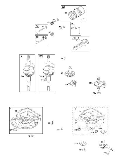 B&S - 09â  09D902-2096-B1 D - Nockenwelle, Kurbelgehäuseabdeckung/-sumpf, Kurbelwelle, Kolben/Kolbenringe/Pleuel der Marke Stihl