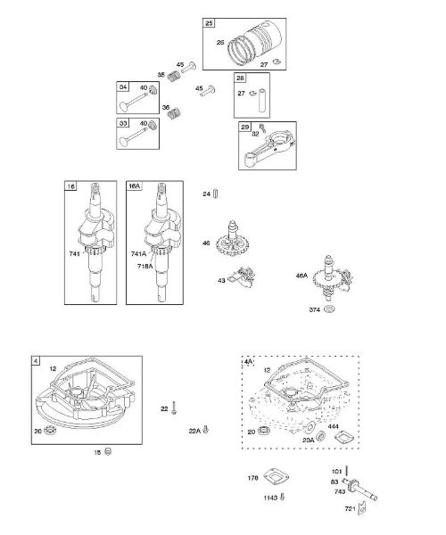 B&S - 09â  09D902-2236-B1 D - Nockenwelle, Kurbelgehäuseabdeckung/-sumpf, Kurbelwelle, Kolben/Kolbenringe/Pleuel der Marke Stihl