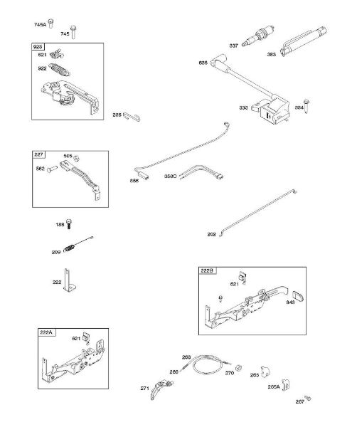 B&S - 09â  09P602-0009-F1 B - Magnetanker, Bedienelemente, elektrische Anlage, Reglerfeder, Zündung, Zündkerze der Marke Stihl