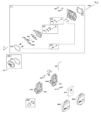 B&S - 09â  09P602-0012-H1 A - Luftfilter, Zylinderkopf, Dichtungssatz der Marke Stihl