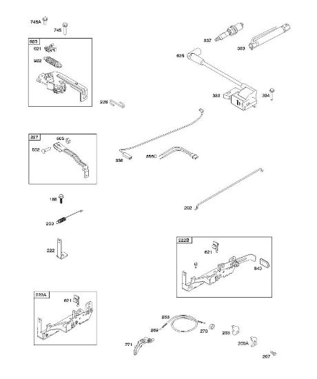 B&S - 09â  09P602-0012-H1 B - Magnetanker, Bedienelemente, elektrische Anlage, Reglerfeder, Zündung, Zündkerze der Marke Stihl