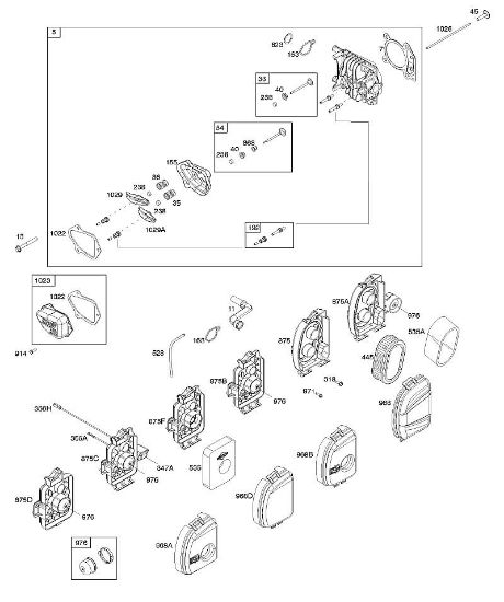 B&S - 09â  09P702-0044-F1 A - Luftfilter, Zylinderkopf der Marke Stihl