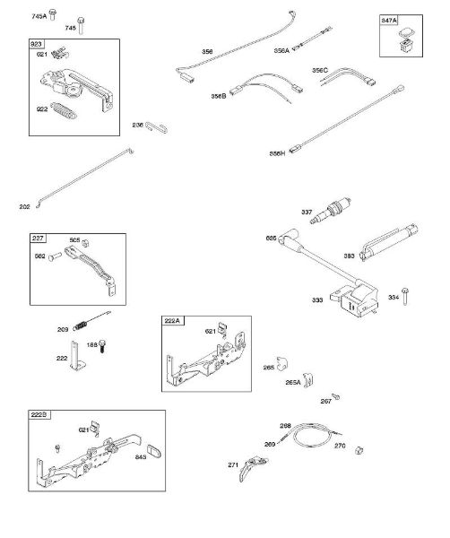 B&S - 09â  09P702-0044-F1 B - Magnetanker, Bedienelemente, elektrische Anlage, Reglerfeder, Zündung, Zündkerze der Marke Stihl