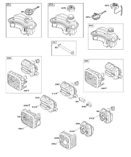 B&S - 09â  09P702-0054-H1 F - Auslasssystem, Kraftstoffversorgung der Marke Stihl