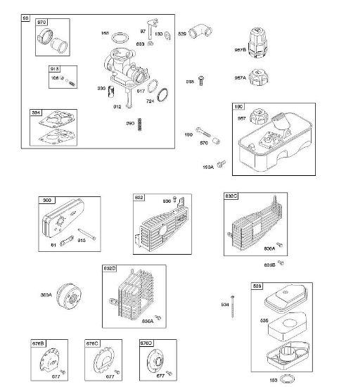 B&S - 09â  09T502-0147-B1 A - Luftfilter, Vergaser, Auslasssystem, Kraftstoffversorgung der Marke Stihl