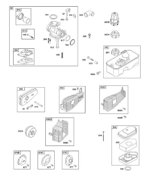 B&S - 09â  09T502-0147-B1 A - Luftfilter, Vergaser, Auslasssystem, Kraftstoffversorgung der Marke Stihl