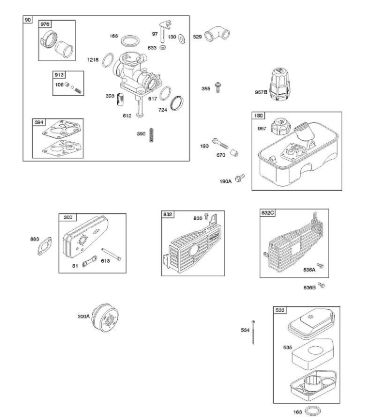 B&S - 09â  09T602-0127-B1 A - Luftfilter, Vergaser, Auslasssystem, Kraftstoffversorgung der Marke Stihl