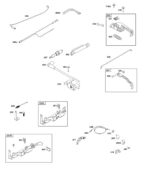 B&S - 10â  103M02-0061-H1 B - Magnetanker, Bedienelemente, elektrische Anlage, Reglerfeder, Zündkerze der Marke Stihl