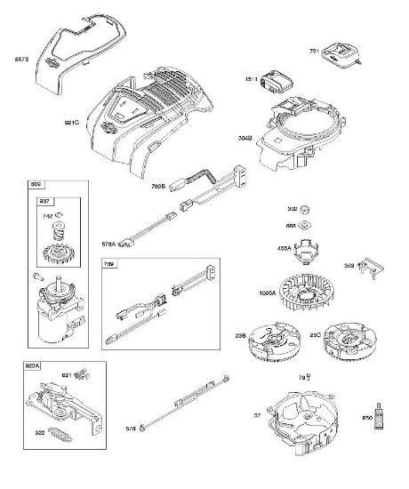 B&S - 10â  103M02-0061-H1 C - Magnetanker, Bedienelemente, elektrische Anlage, In-Start, Anlassermotor, Schwungrad der Marke Stihl