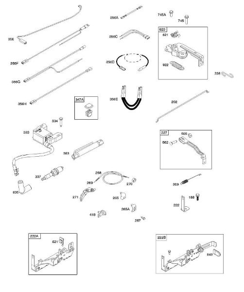 B&S - 10â  104M0B-0123-H1 B - Magnetanker, Bedienelemente, elektrische Anlage, Reglerfeder, Zündkerze der Marke Stihl