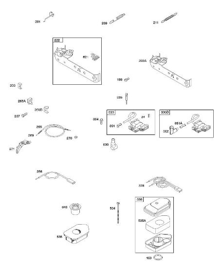 B&S - 10â  10D902-0111-B1 A - Luftfilter, Bedienelemente, Reglerfeder, Zündung der Marke Stihl