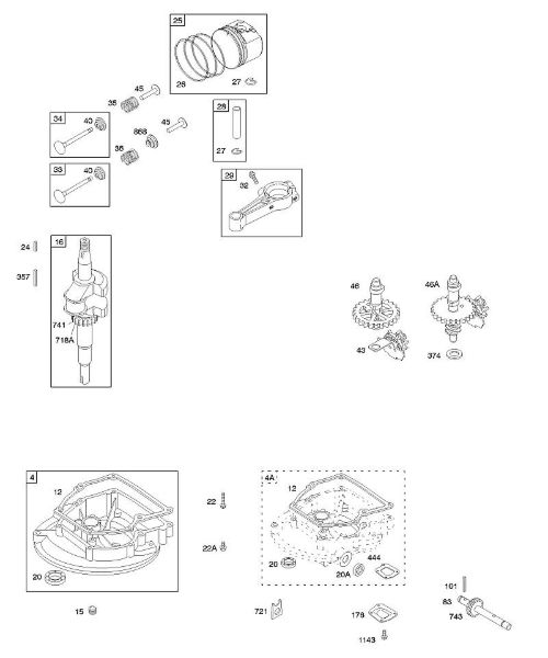 B&S - 10â  10D902-0132-B1 D - Nockenwelle, Kurbelgehäuseabdeckung/-sumpf, Kurbelwelle, Kolben/Kolbenringe/Pleuel der Marke Stihl