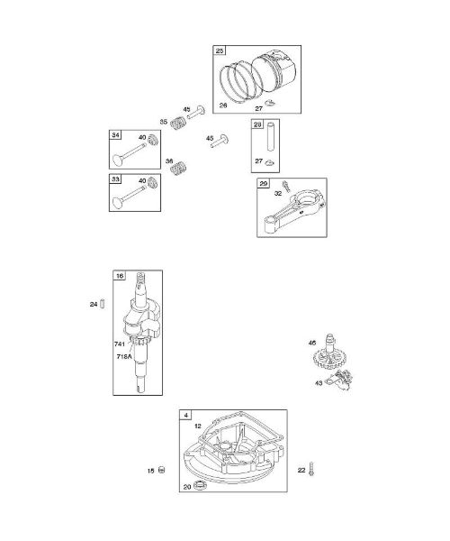 B&S - 10â  10F902-0110-B1 C - Nockenwelle, Kurbelgehäuseabdeckung/-sumpf, Kurbelwelle, Kolben/Kolbenringe/Pleuel der Marke Stihl