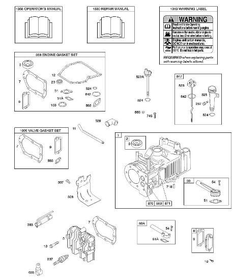 B&S - 10â  10F902-0110-B1 F - Zylinder, Zylinderkopf, Dichtungssatz â€‘ Motor, Dichtungssatz â€‘ Ventil, Schmierung der Marke Stihl