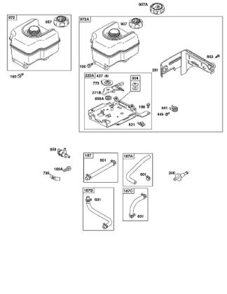 B&S - 11â  110492-0165-E1 G - Kraftstofftank, Kraftstoffschläuche der Marke Stihl