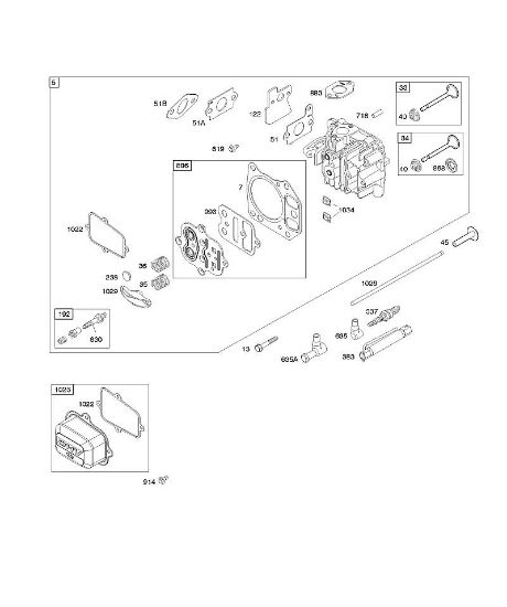 B&S - 12â  121602-0383-E1 F - Zylinderkopf der Marke Stihl