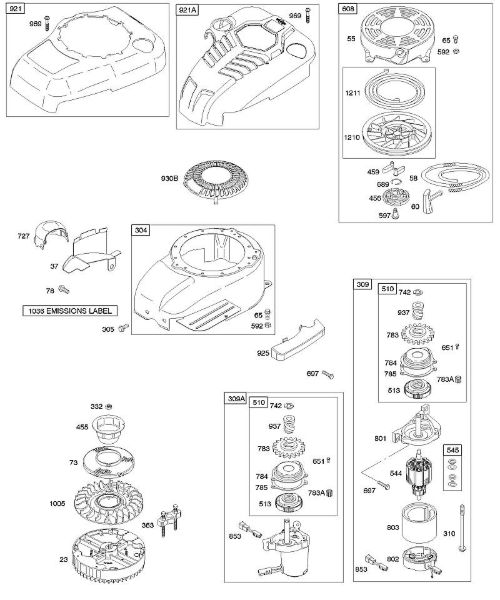 B&S - 12â  122602-0194-B1 B - Lüftergehäuse/-kühlbleche, Elektroanlasser, Schwungrad, Seilzuganlasser der Marke Stihl