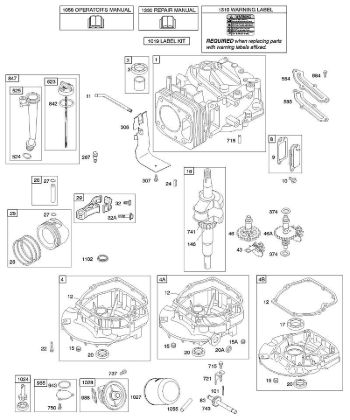 B&S - 12â  122602-0194-E1 C - Nockenwelle, Kurbelwelle, Zylinder, Motorsumpf, Schmierung, Kolbengruppe der Marke Stihl