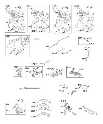 B&S - 12â  122602-0194-E1 E - Bedienelemente, Schwungradbremse, Reglerfeder, Zündung der Marke Stihl