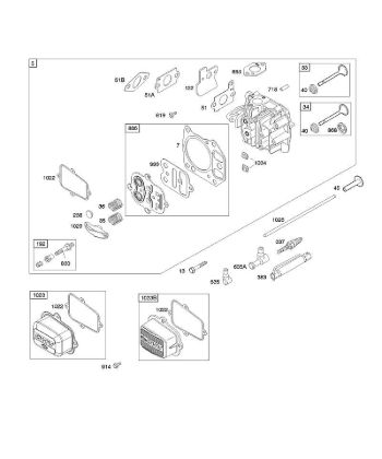 B&S - 12â  122672-0134-E1 F - Zylinderkopf der Marke Stihl
