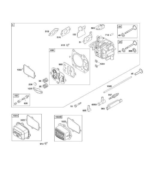 B&S - 12â  122672-0134-E1 F - Zylinderkopf der Marke Stihl